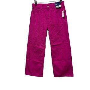 Old Navy Girl’s Size 12 Fushia Wide Leg Pants NWT 100% Cotton